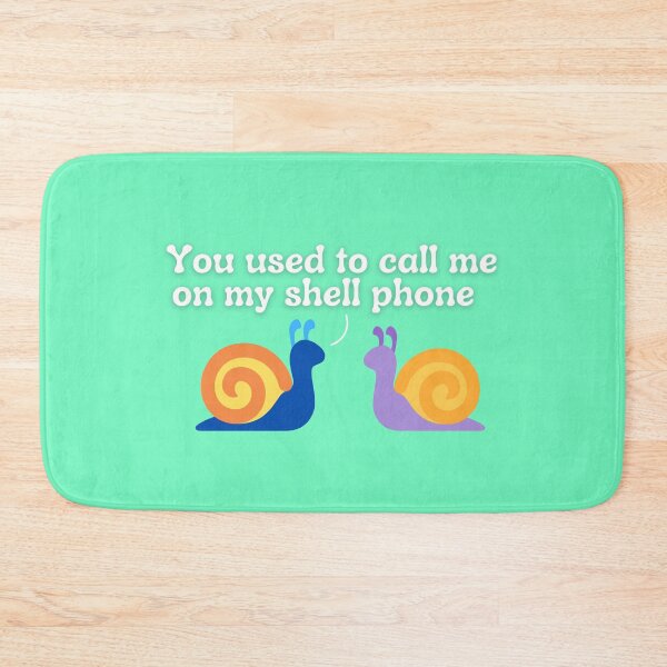 Item preview, You Used To Call Me On My Shell Phone Funny Pun Snails - Teal designed and sold by MixedBagMerch.