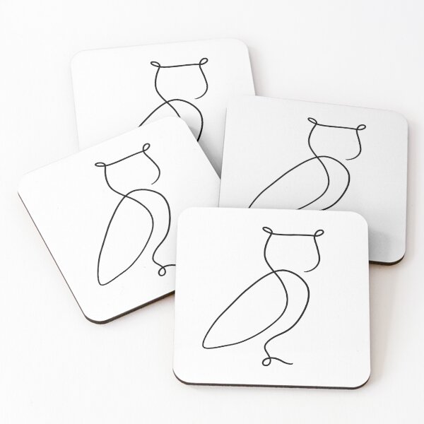 Item preview, Cute Beautiful Black Owl Minimalism designed and sold by Minima-L-Arts.