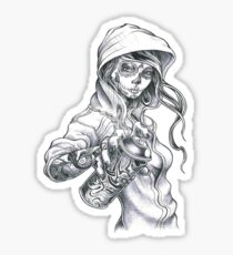 Mardi Gras Graffiti Girl Sticker