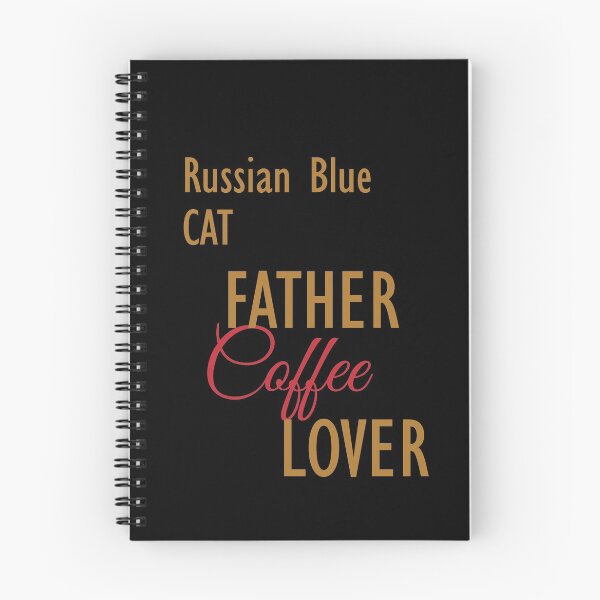 Item preview, Russian Blue CAT Father Coffee Lover. The perfect clothes and stickers for cat and coffee lovers designed and sold by amrmab.