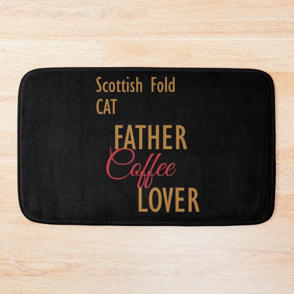 Item preview, Scottish Fold CAT Father Coffee Lover. The perfect clothes and stickers for cat and coffee lovers designed and sold by amrmab.