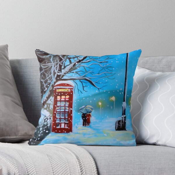 Artikelvorschau, Rote Telefonkastenmalerei Snowy Londons durch Gordon Bruce entworfen und verkauft von GORDON BRUCE ART.