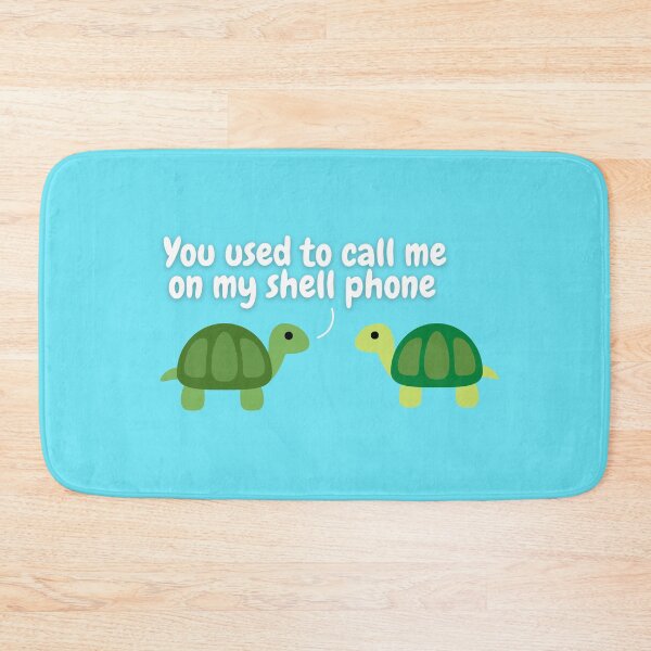 Item preview, You Used To Call Me On My Shell Phone Funny Pun Turtles - blue designed and sold by MixedBagMerch.