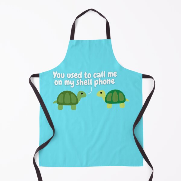 Item preview, You Used To Call Me On My Shell Phone Funny Pun Turtles - blue designed and sold by MixedBagMerch.