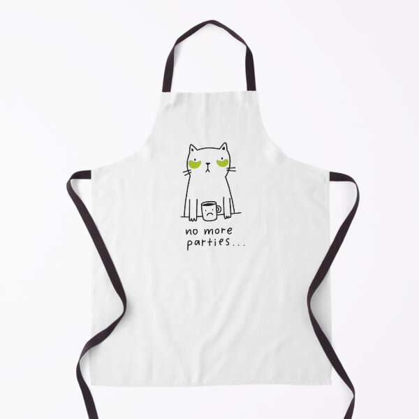 Item preview, No more parties - morning cat and coffee designed and sold by webmuza3.