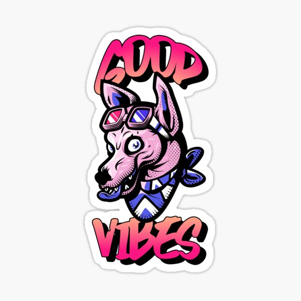 DOG GOOD VIBES DESIGN Sticker