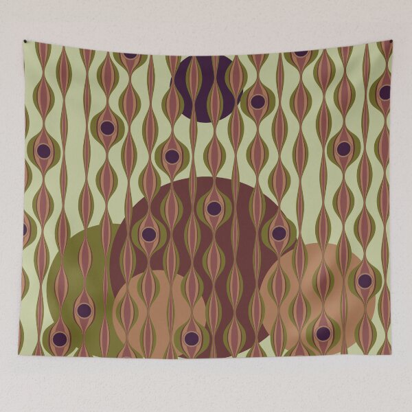 Item preview, Wavy Retro Pattern 5 designed and sold by MaryJaneRC.