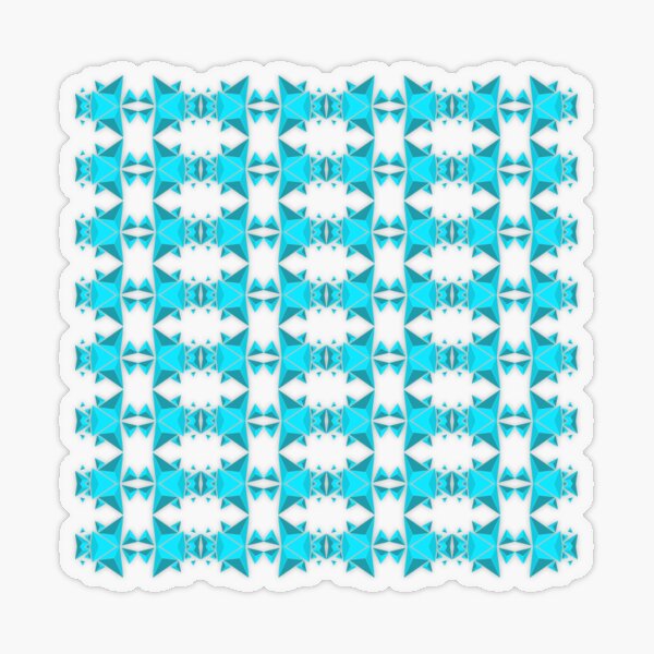 Blue pyramidal ornament Transparent Sticker