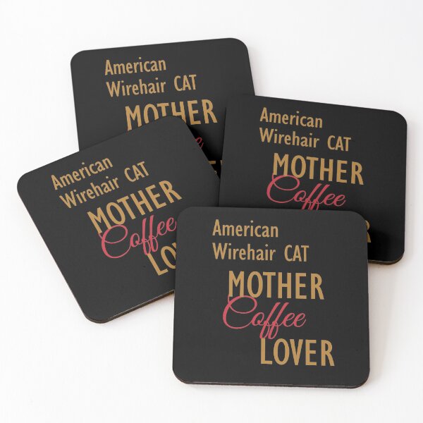 Item preview, American Wirehair CAT Mother Coffee Lover. The perfect clothes and stickers for cat and coffee lovers designed and sold by amrmab.