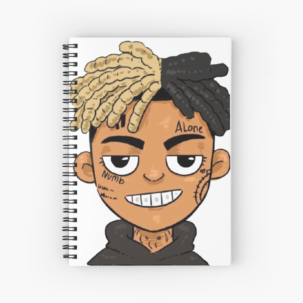 How to draw XXXTentacion's face (half skull) - SketchOk