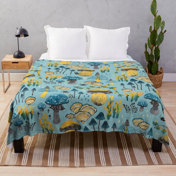 Item preview, Fungi Farmer Land (Mushroom Land) - BLUE designed and sold by janeferwong.