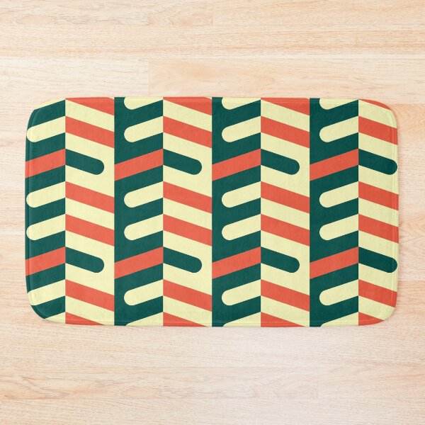 Item preview, Ladyfingers in Columns Geometric Pattern – Forest Green & Orange designed and sold by RoguePatterns.