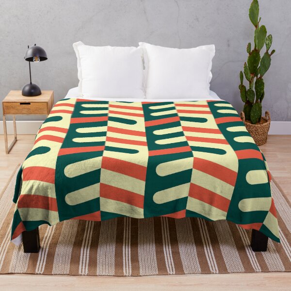 Item preview, Ladyfingers in Columns Geometric Pattern – Forest Green & Orange designed and sold by RoguePatterns.