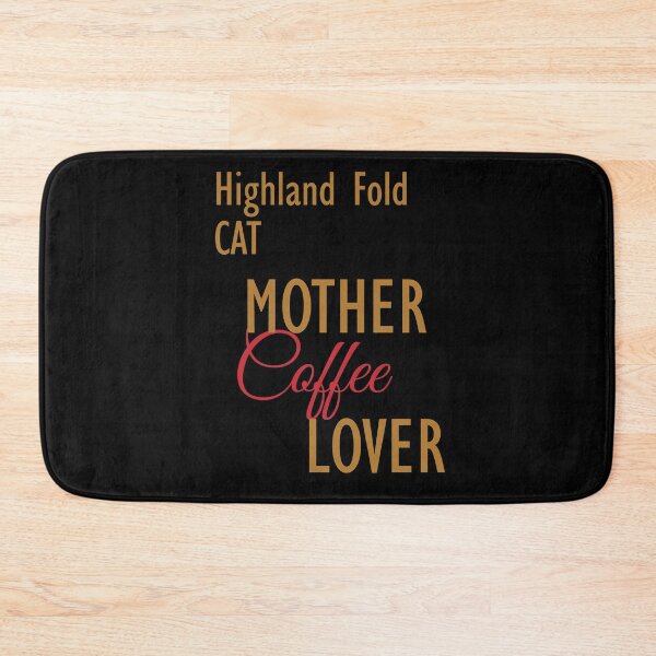 Item preview, Highland Fold CAT Mother Coffee Lover. The perfect clothes and stickers for cat and coffee lovers designed and sold by amrmab.