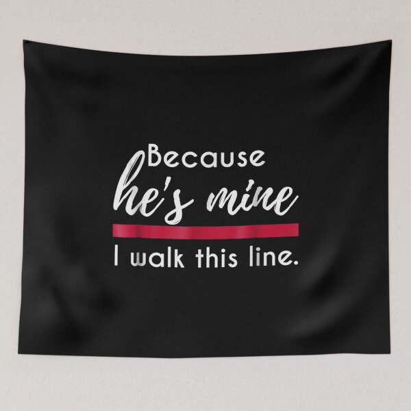 Item preview, Because He's Mine I Walk Red Line Thin Fireman Wife  designed and sold by Laren-Fashion.
