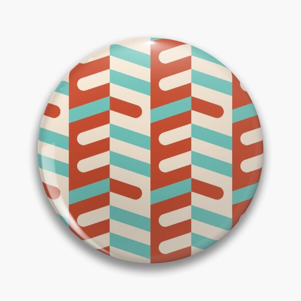 Item preview, Ladyfingers in Columns Geometric Pattern – Rust & Aqua designed and sold by RoguePatterns.