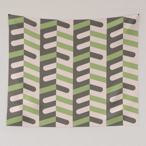 Item preview, Ladyfingers en Columnas Patrón geométrico - Taupe & Spring Green designed and sold by RoguePatterns.