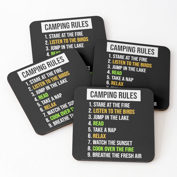 Item preview, Camping Rules Campers Funny Saying Gift designed and sold by TastefulTees.