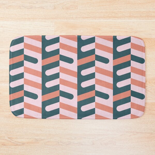 Item preview, Ladyfingers in Columns Geometric Pattern – Pastel Teal & Salmon designed and sold by RoguePatterns.