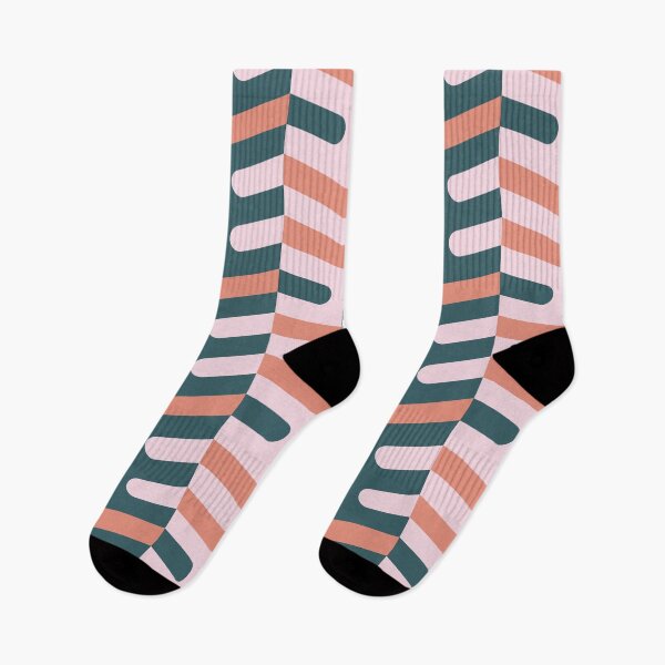 Item preview, Ladyfingers in Columns Geometric Pattern – Pastel Teal & Salmon designed and sold by RoguePatterns.