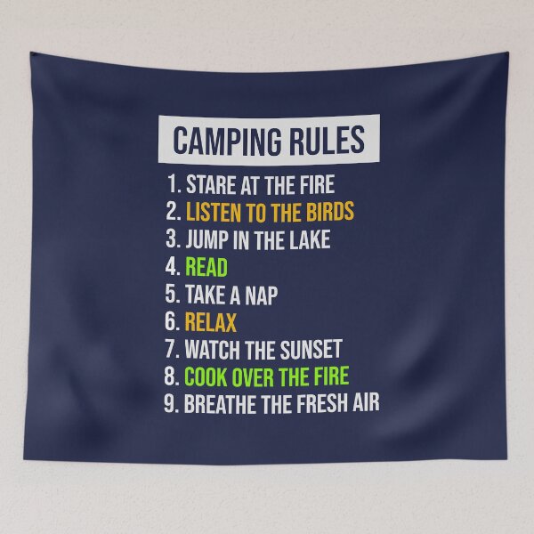 Item preview, Camping Rules Campers Funny Saying Gift designed and sold by TastefulTees.
