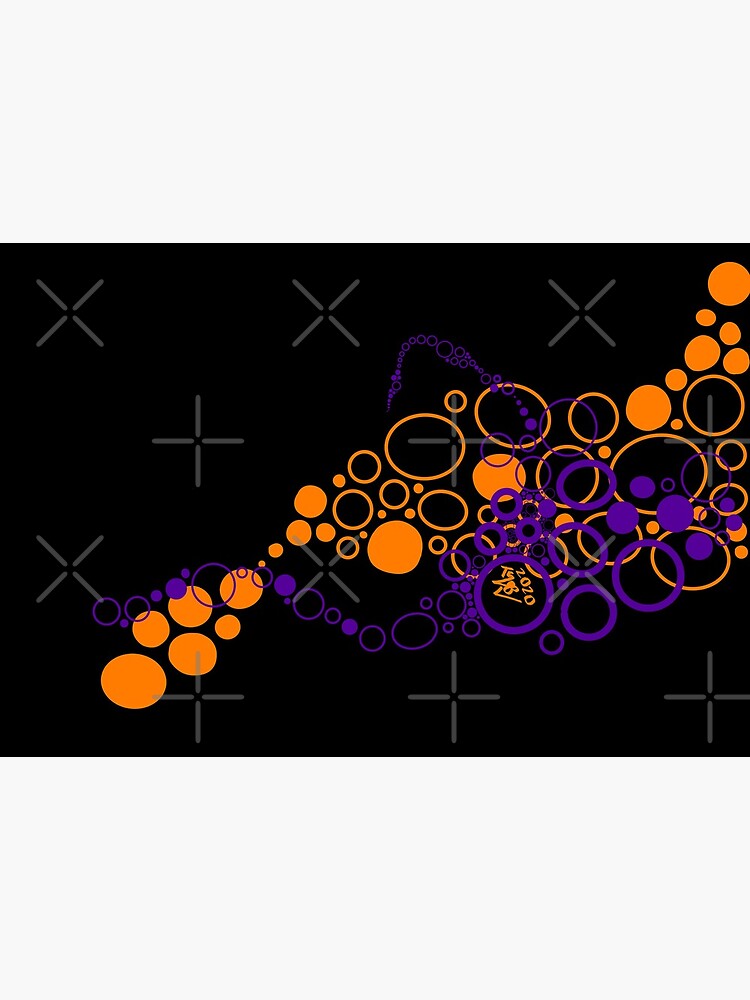 Orange & Purple circles Abstract by that5280lady