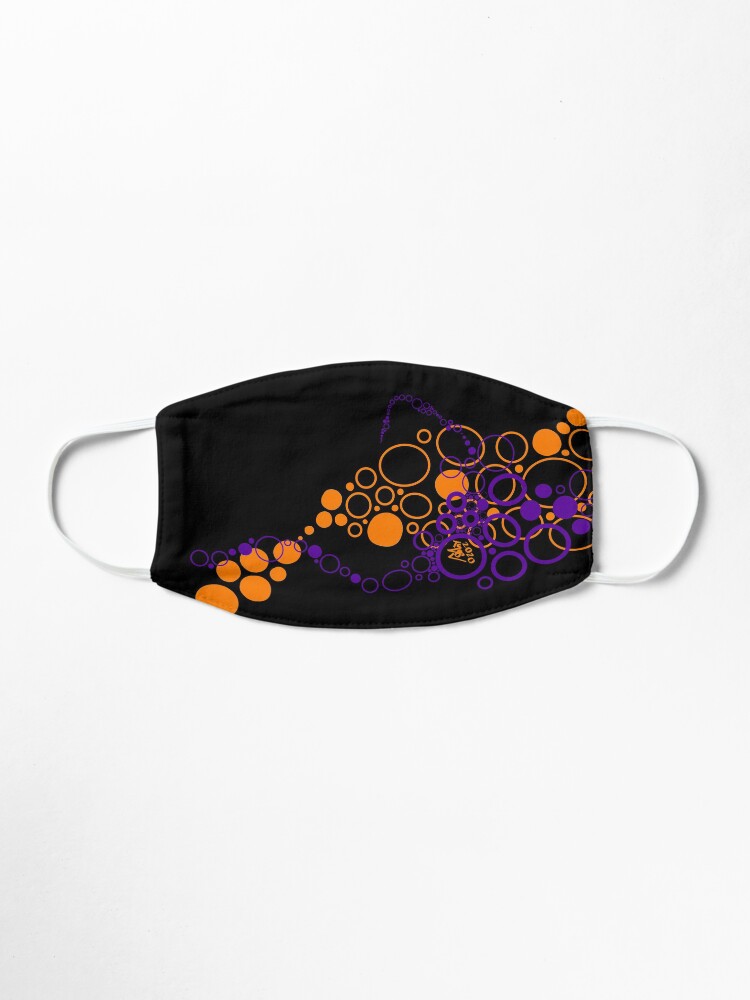 Alternate view of Orange & Purple circles Abstract Mask