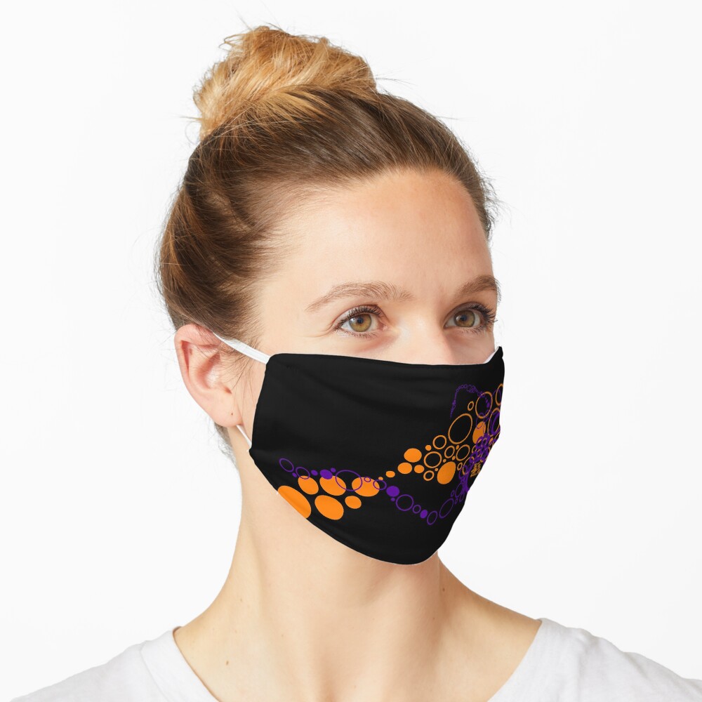 Orange & Purple circles Abstract Mask