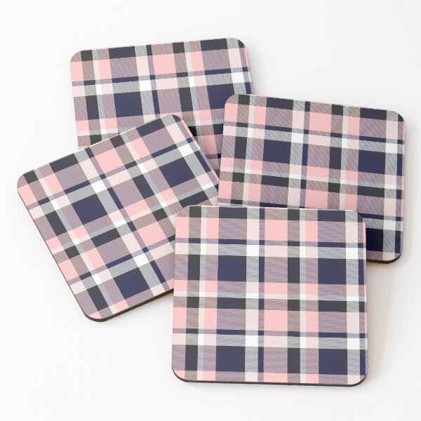 Aperçu de l'œuvre Pink Navy Plaid Tartan Textured Pattern créée et vendue par Siu-Hong Mok.