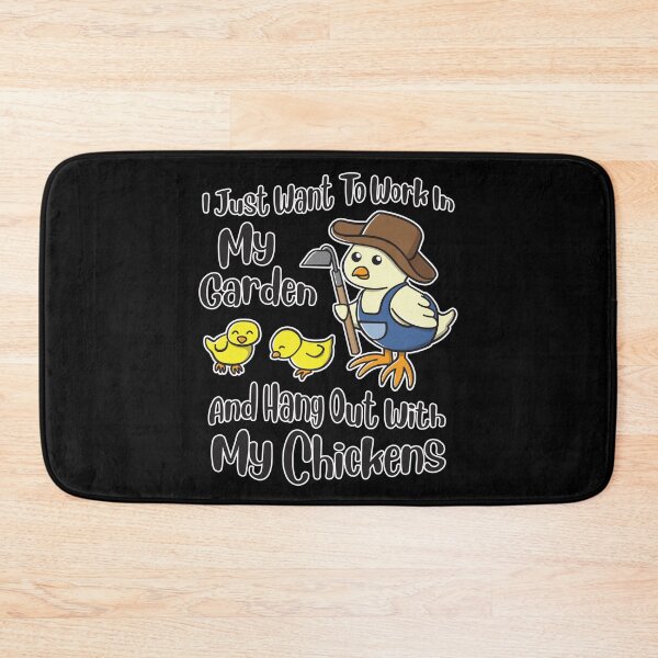 Item preview, I Just Want To Work In My Garden And Hang Out With My Chickens Funny Cute designed and sold by OopteesLydia.