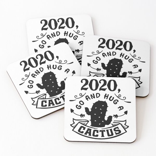 Item preview, 2020 Go and Hug a Cactus (black version) designed and sold by kickwear-com.