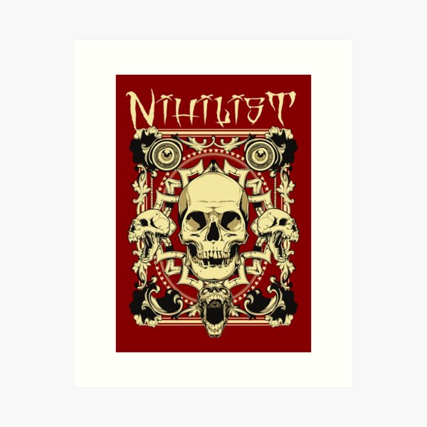 Skull Art, dark humor, order nihilist meme art, graffiti art on canvas