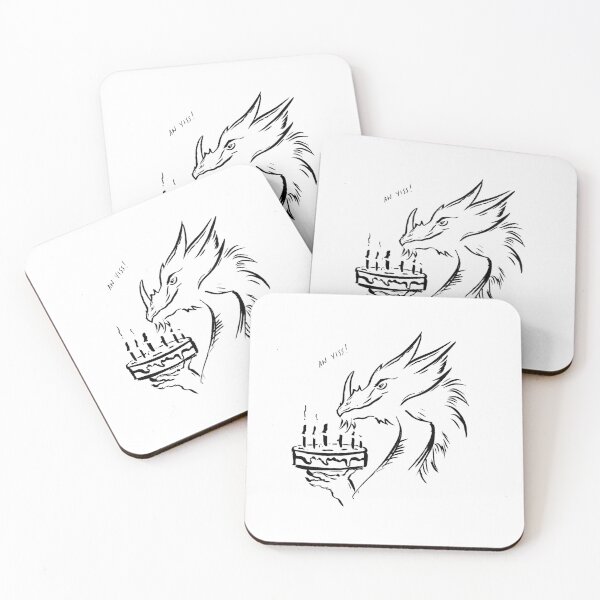 Item preview, Dragon with a birthday cake designed and sold by JulianBelgium.