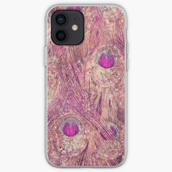 Luxe Peacock Feathers Pink Rosegold Pattern Iphone Case Cover By Glimmersmith Redbubble