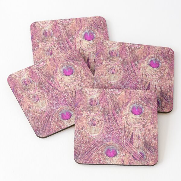 Item preview, Luxe Peacock Feathers pink rosegold pattern designed and sold by Glimmersmith.