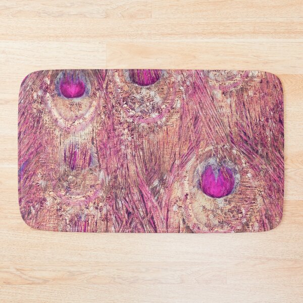 Item preview, Luxe Peacock Feathers pink rosegold pattern designed and sold by Glimmersmith.