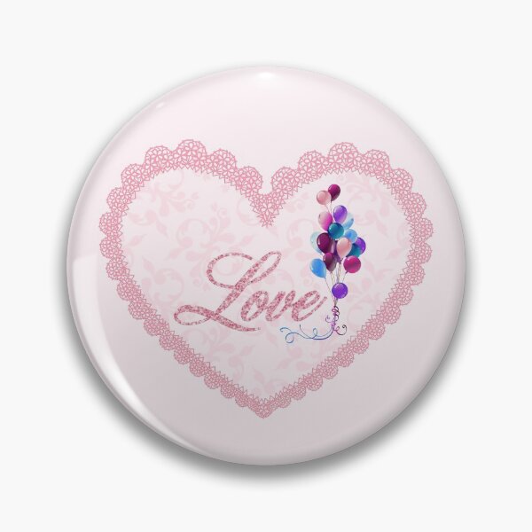 Item preview, “LOVE” Heart & Balloons designed and sold by PawsitiveMum.