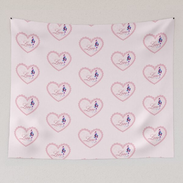 Item preview, “LOVE” Heart & Balloons designed and sold by PawsitiveMum.