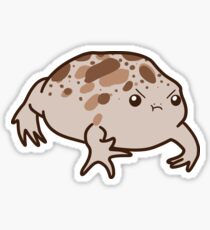 Cute Grumpy Desert Sand Frog Sticker