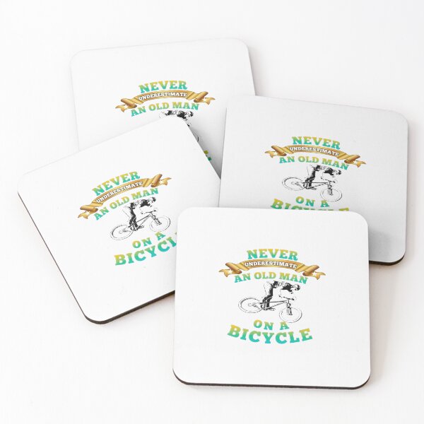 Item preview, Never underestimate an old man on a bicycle designed and sold by StyleHubDesign.