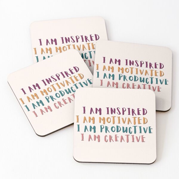 Item preview, I am inspired. I am motivated. I am productive. I am creative. designed and sold by BrownGirlMantra.