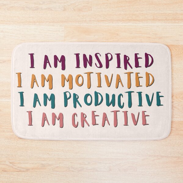 Item preview, I am inspired. I am motivated. I am productive. I am creative. designed and sold by BrownGirlMantra.