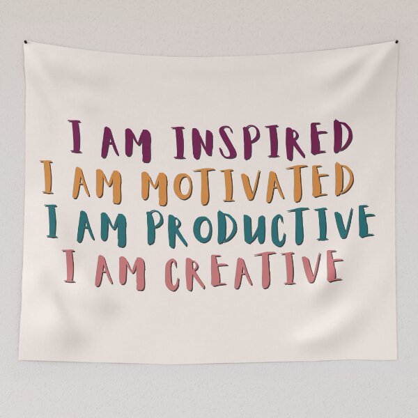 Item preview, I am inspired. I am motivated. I am productive. I am creative. designed and sold by BrownGirlMantra.