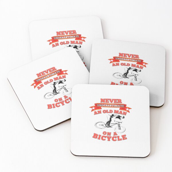 Item preview, Never underestimate an old man on a bicycle designed and sold by StyleHubDesign.