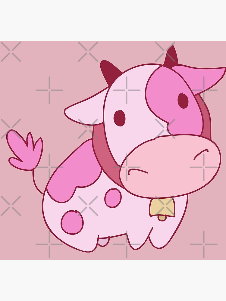 Strawberry Cow kawaii | Greeting Card