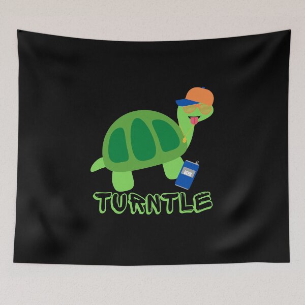 Item preview, Turntle Funny Turnt Turtle Drunk Bro designed and sold by MixedBagMerch.