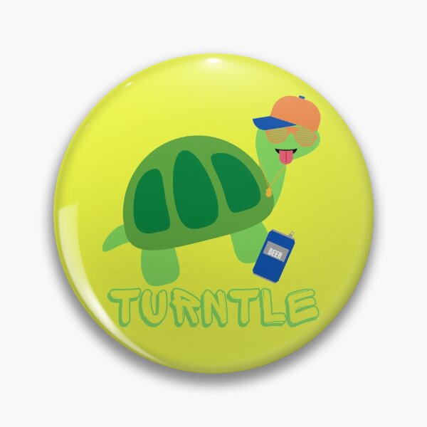 Item preview, Turntle Funny Turnt Turtle Drunk Bro - highlighter yellow designed and sold by MixedBagMerch.