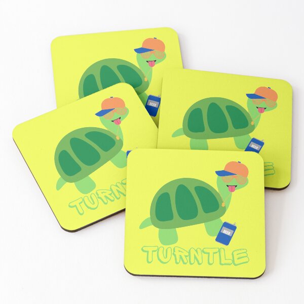 Item preview, Turntle Funny Turnt Turtle Drunk Bro - highlighter yellow designed and sold by MixedBagMerch.