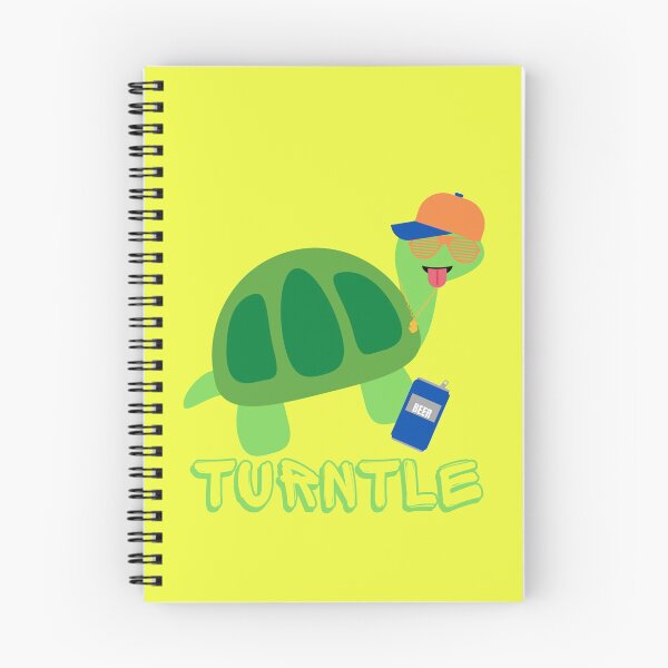 Item preview, Turntle Funny Turnt Turtle Drunk Bro - highlighter yellow designed and sold by MixedBagMerch.