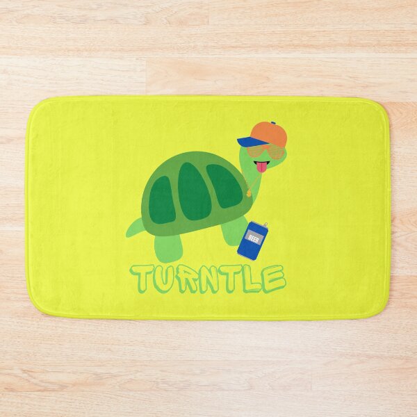 Item preview, Turntle Funny Turnt Turtle Drunk Bro - highlighter yellow designed and sold by MixedBagMerch.